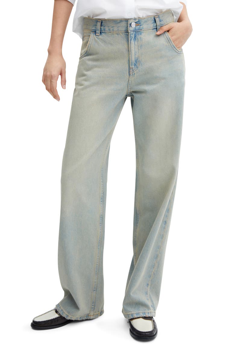 Low Rise Wide Leg Jeans, Main, color, MEDIUM VINTAGE BLUE