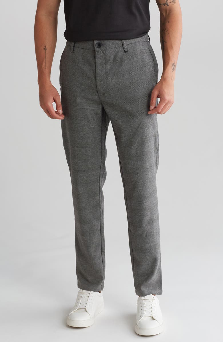DENIM AND FLOWER Herringbone Pants, Main, color, Charcoal
