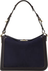 Lanvin Compagnon Asymmetrical Bag In Suede