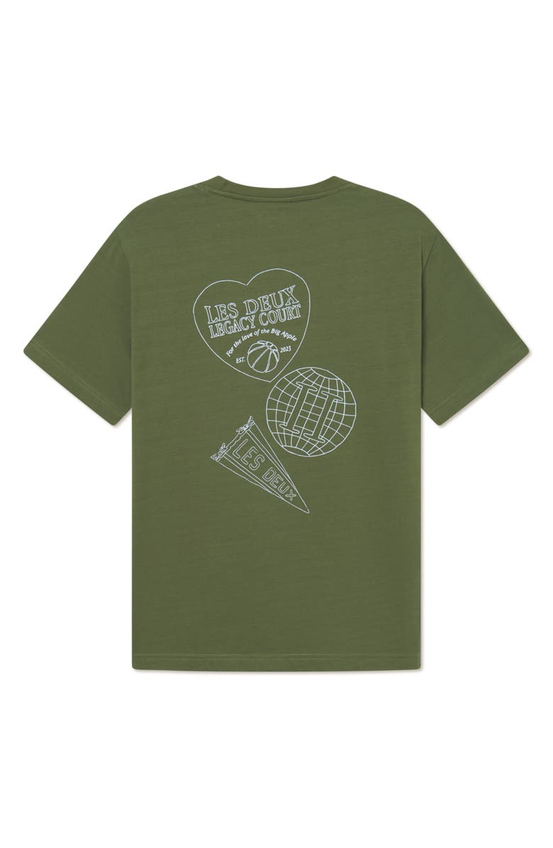 Les Deux Atlas Graphic T-Shirt, Alternate, color, Chive Green