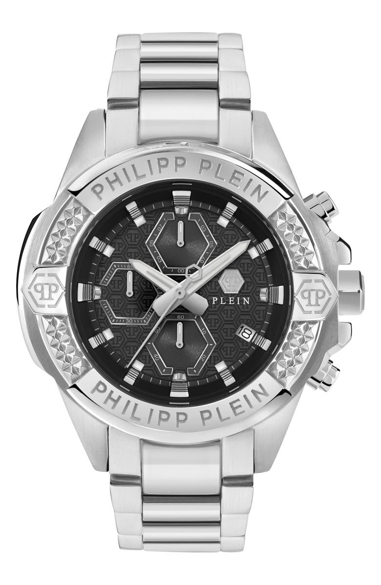 PHILIPP PLEIN The $kull Chronograph Bracelet Watch, 44mm, Main, color,