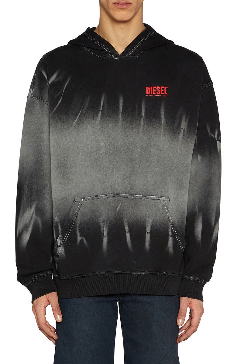 DIESEL<sup>®</sup> S-Boxt Oversize Hoodie, Main, color, Very/ Black