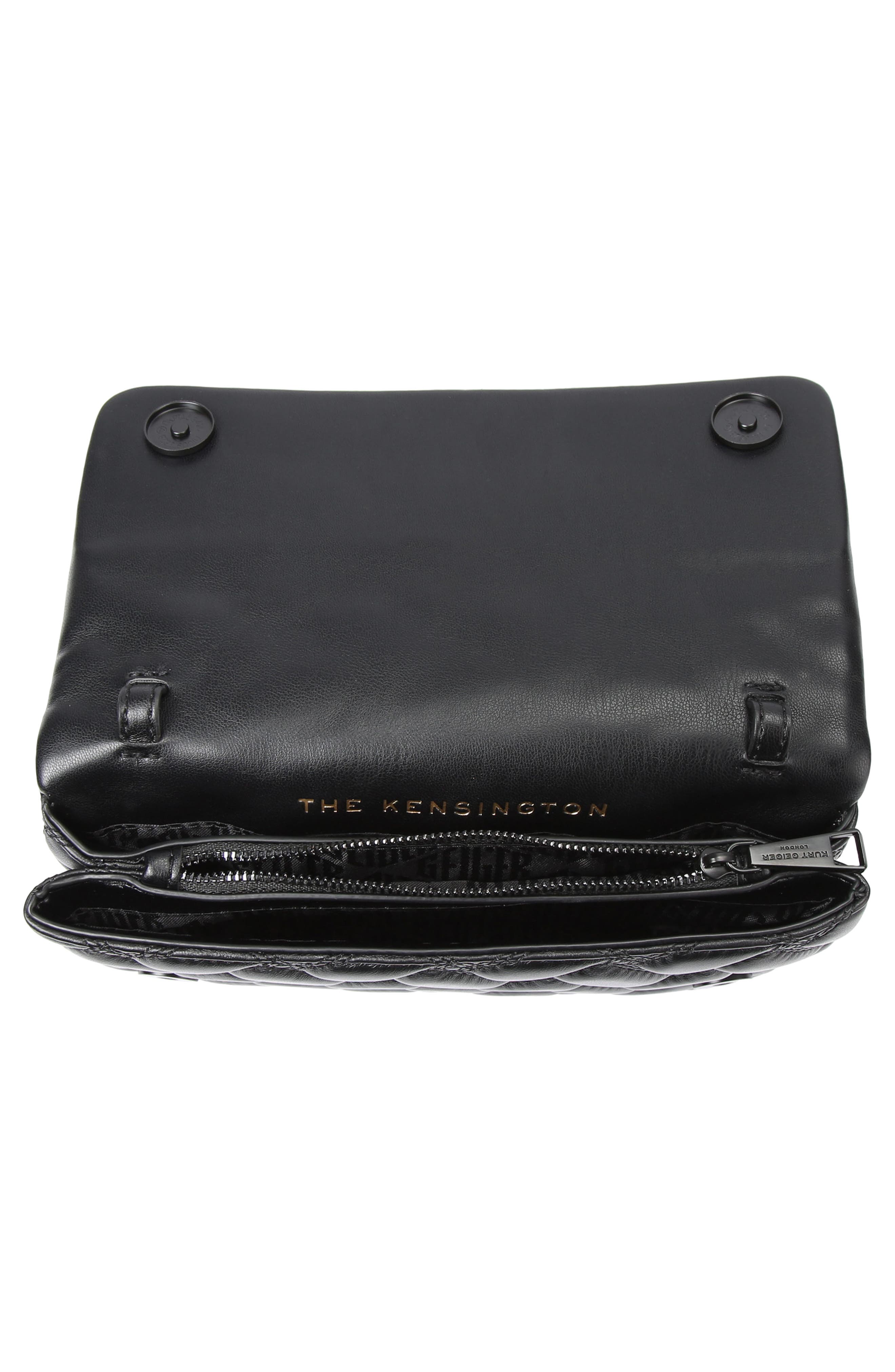 Kurt Geiger London Kensington Duet Quilted Crossbody Bag, Alternate, color, Black
