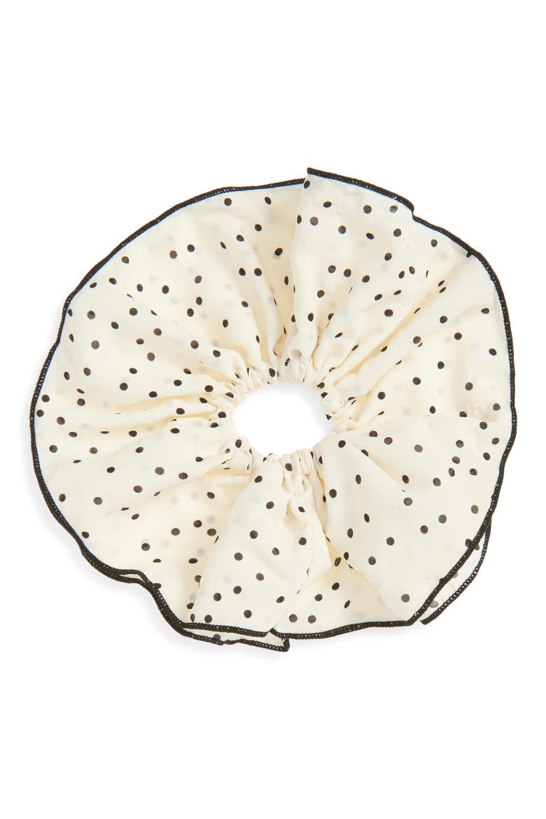 Polka Dot Scrunchies, Main, color, IVORY