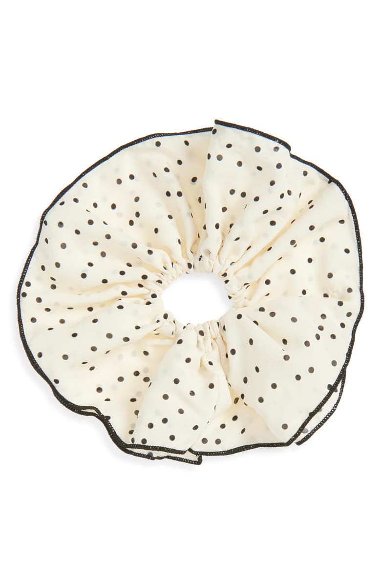 Tasha Polka Dot Scrunchies, Main, color, Ivory