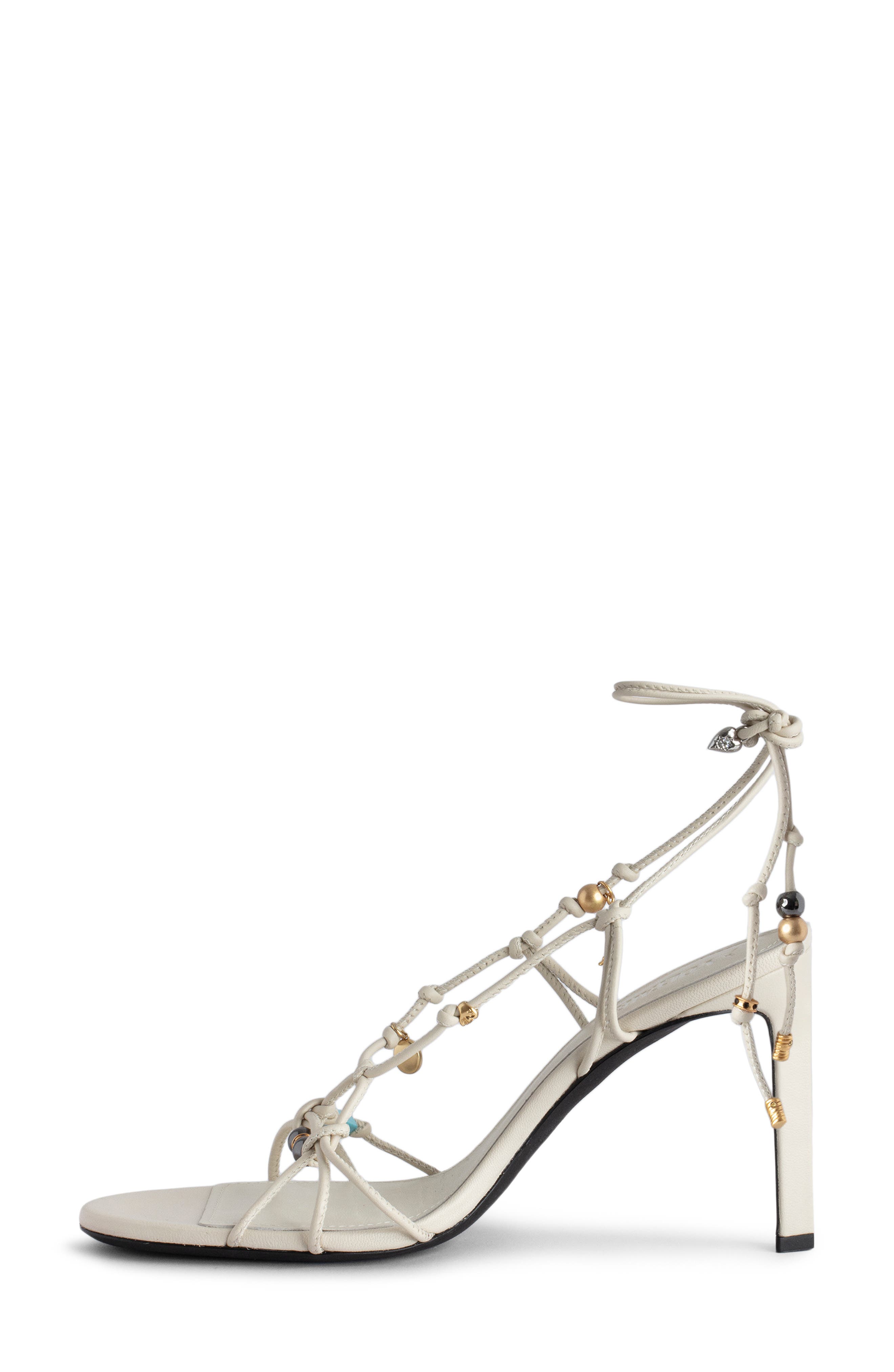 Alana Leather Ankle Strap Sandal, Alternate, color, FLASH