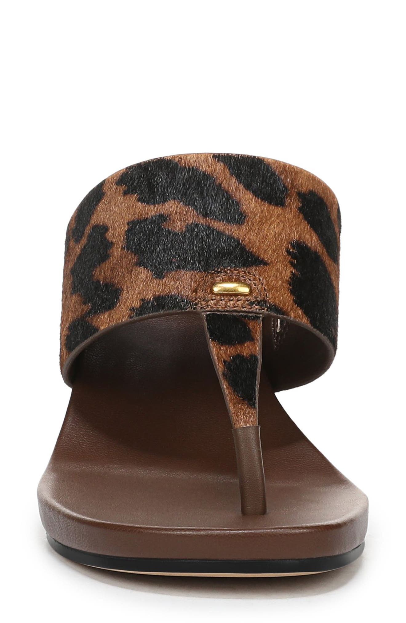 Talea Genuine Calf Hair Wedge Sandal, Alternate, color, BROWN