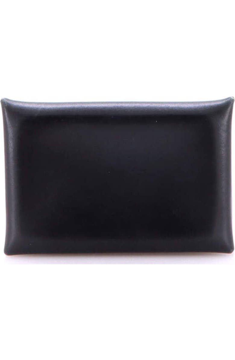 Pre-Owned Hermes Calvi Duo Card Holder Box Calf, Alternate, color, Noir