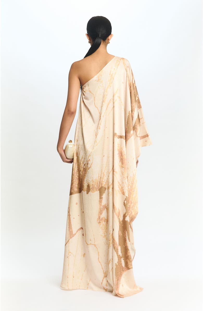 DIARRABLU Satu One Shoulder Dress Dorada, Alternate, color, Dorada Gold