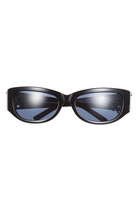 Clara 50mm Pierced & Studded Wrap Sunglasses