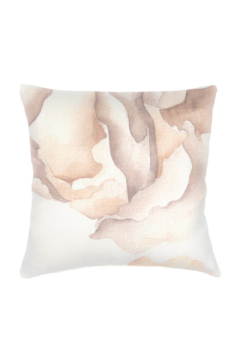 Anaya Linen Pillow with Down Alternative Insert, Main, color, Saltwater Coral