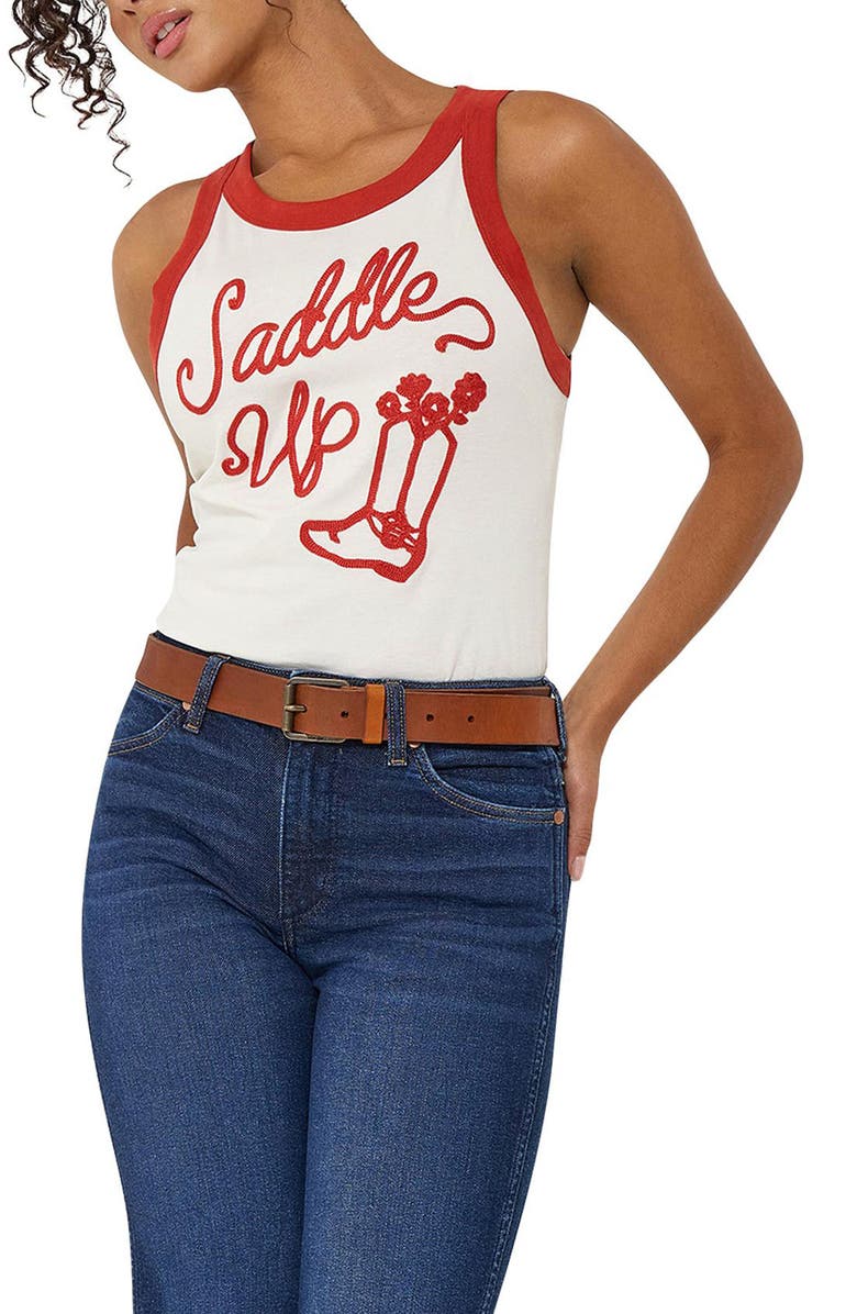 Wrangler Embroidered Ringer Tank, Main, color, 