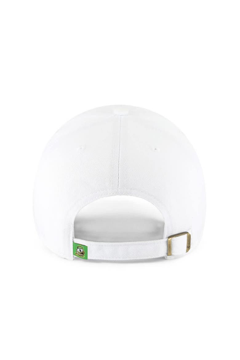 Men's '47 White Oregon Ducks Clean Up Adjustable Hat, Alternate, color, White
