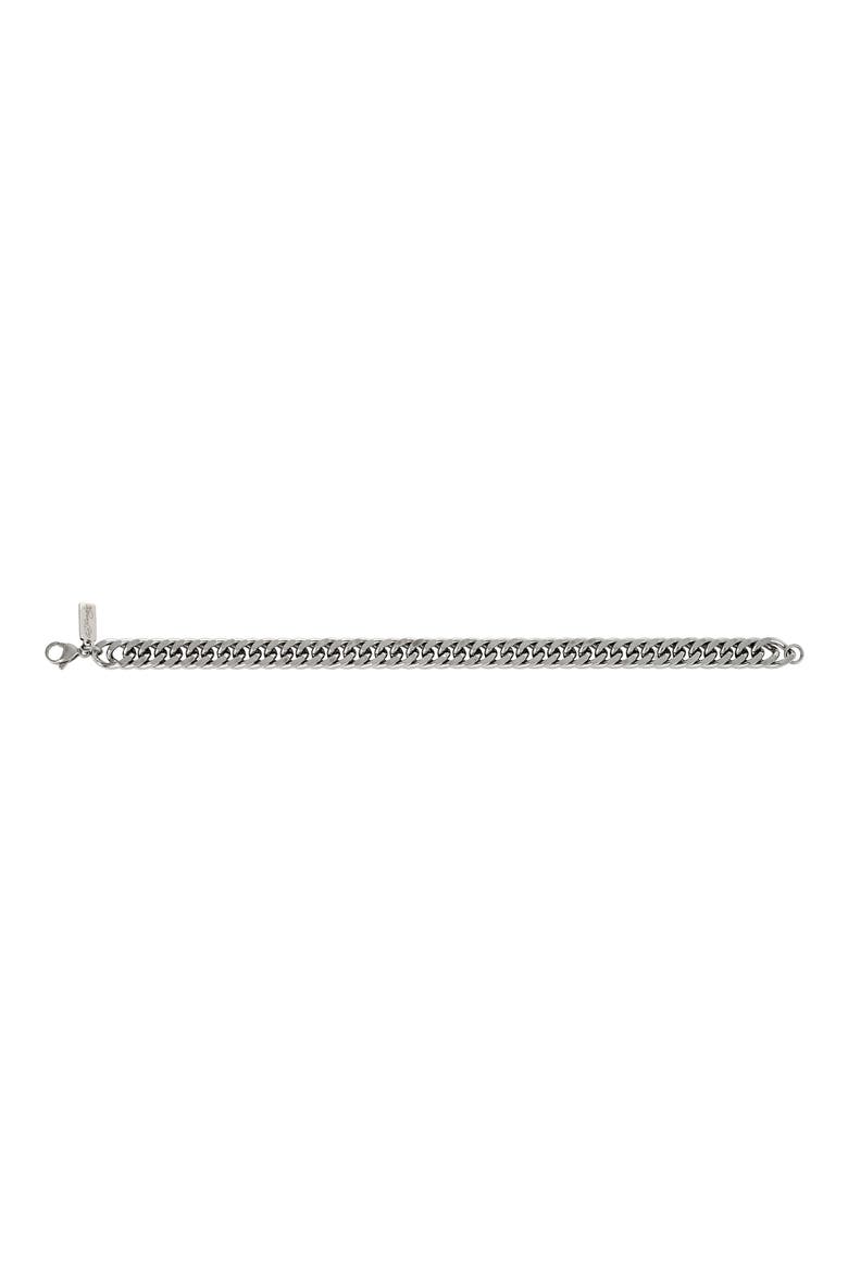 Men's Stainless Steel Curb Chain Bracelet, Alternate, color, SILVER