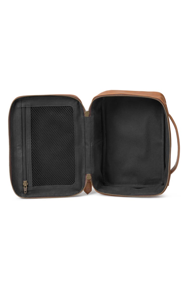 Johnston & Murphy Rhodes Leather Dopp Kit, Alternate, color, Tan Full Grain