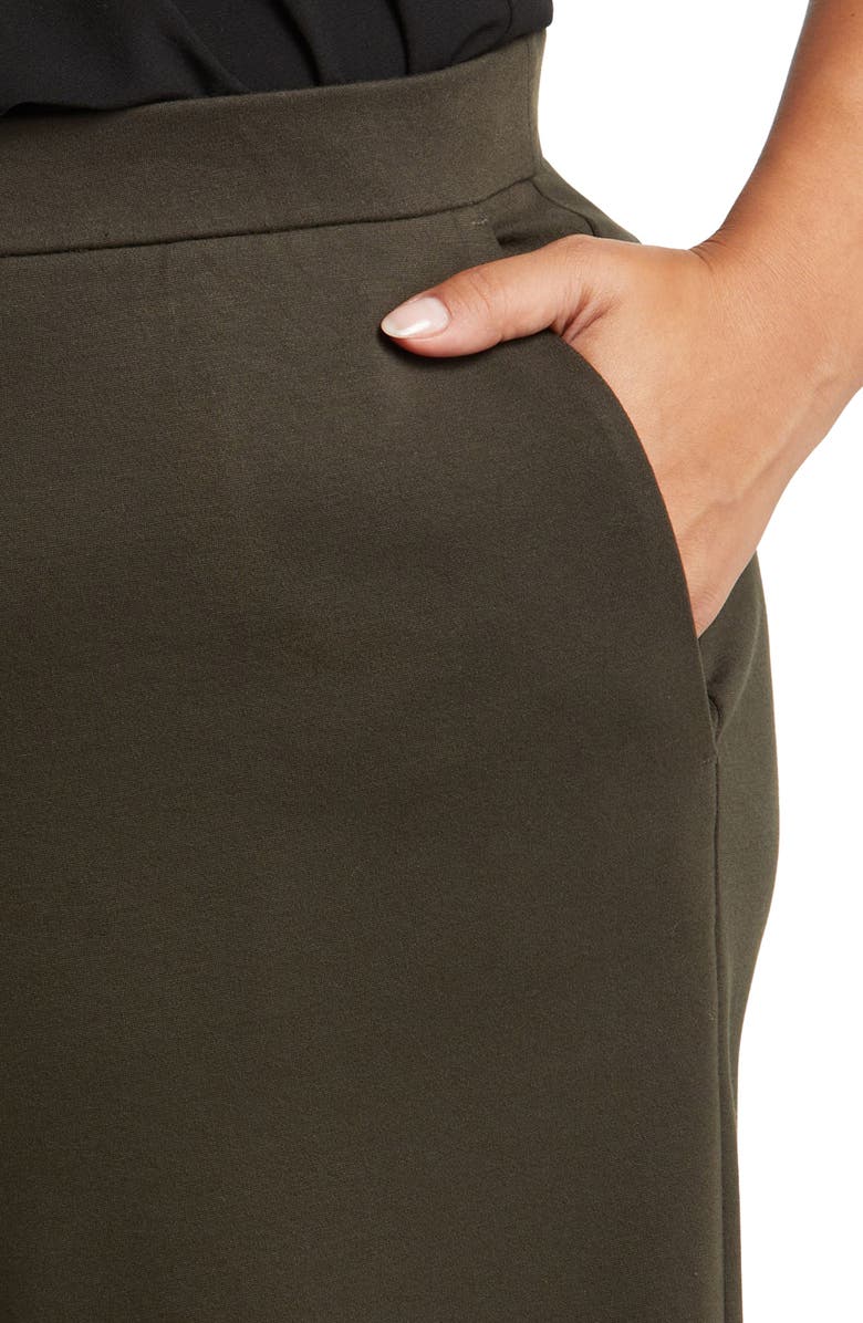 Eileen Fisher High Waist Crop Wide Leg Pants, Alternate, color, Wdlnd