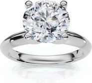 Bliss Diamond Certified 2ct Lab Grown Diamond Thin Solitaire Engagement Ring 14k Gold