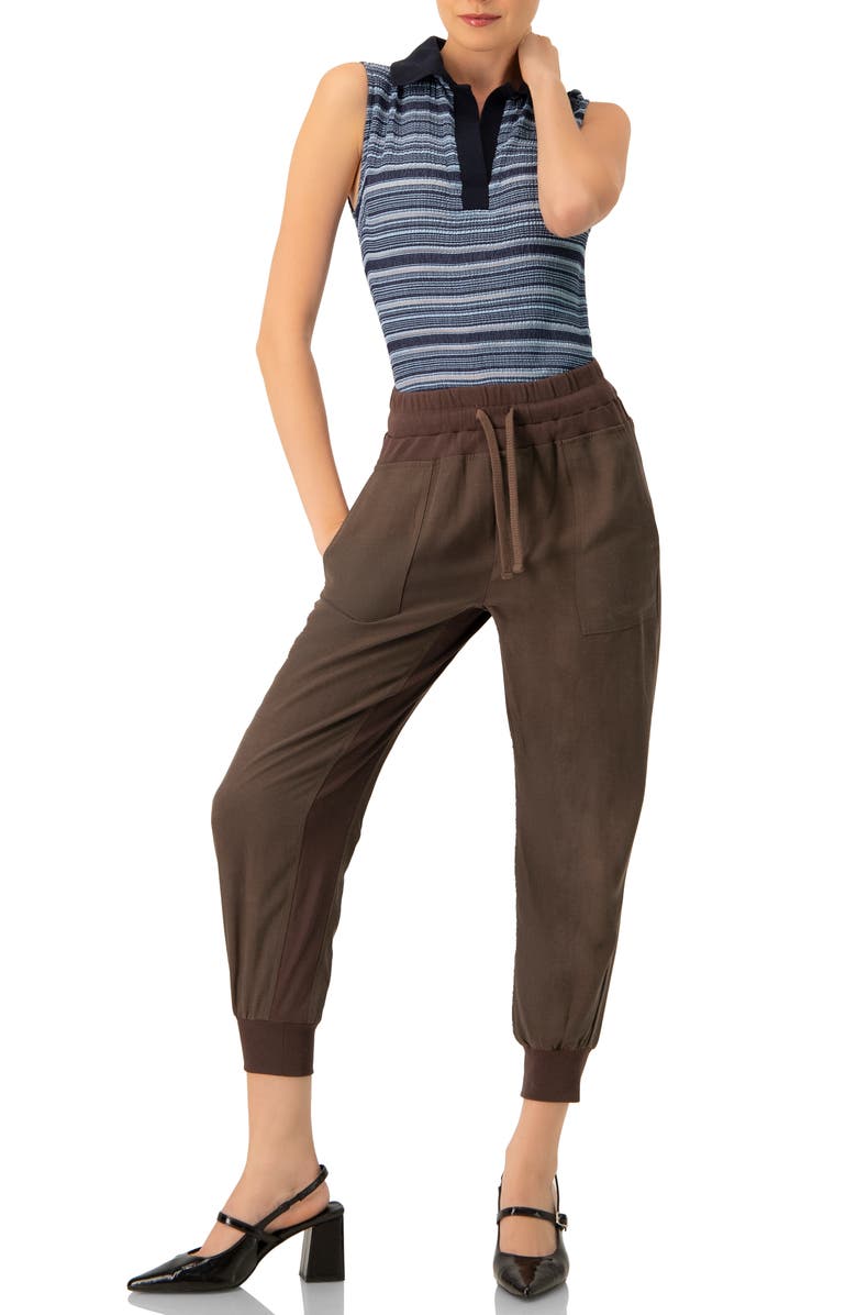 IVONNE Sleeveless Knitted Polo with Collar, Alternate, color, Blue