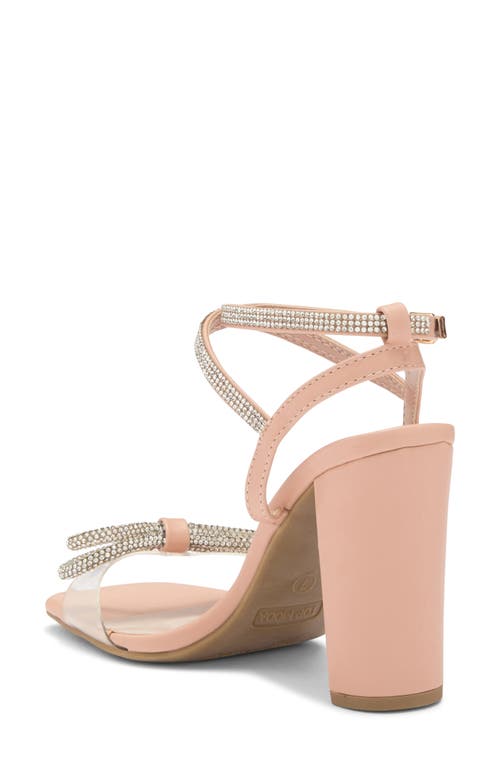 Top Guy Shoes Nile Rhinestone Sandal In Beige Clear