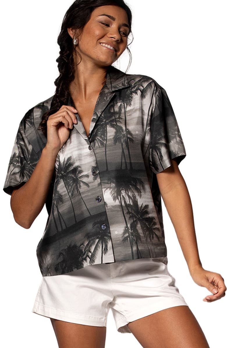 Tori Richard In the Mood Cabana Top, Alternate, color, Black