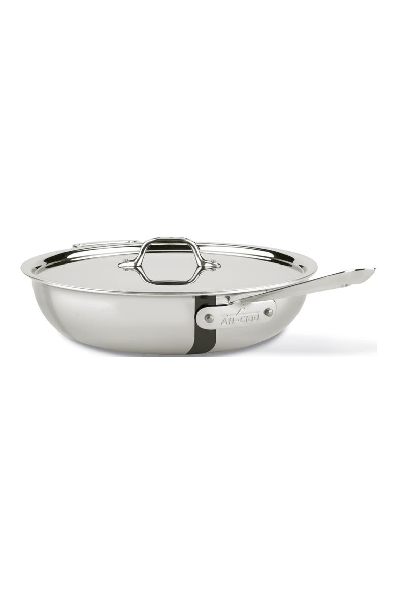 4-Quart Stainless Steel Weeknight Pan, Main, color, SILVER