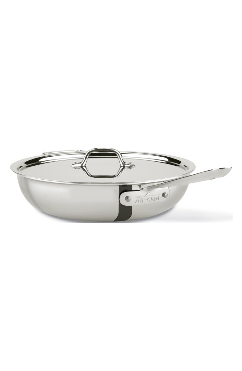 All-Clad 4-Quart Stainless Steel Weeknight Pan, Main, color,