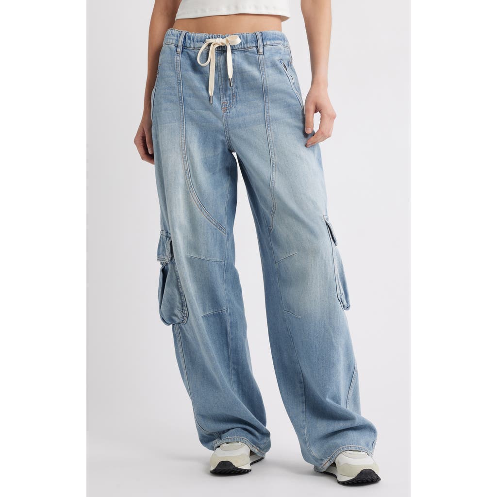 HIDDEN JEANS Cargo Barrel Jeans in Light Wash  product