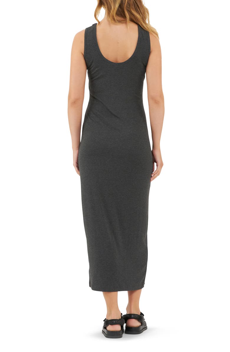 Ripe Maternity Rib Maxi Nursing Dress, Alternate, color, Charcoal Marle