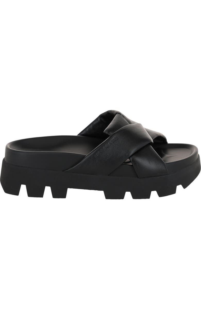 FERRAGAMO Crossover Slide Sandal, Alternate, color,