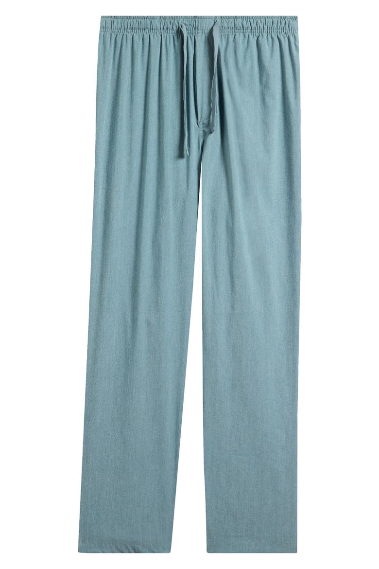 Woven Pajama Pants, Alternate, color, GREEN GARNET CHAMBRAY