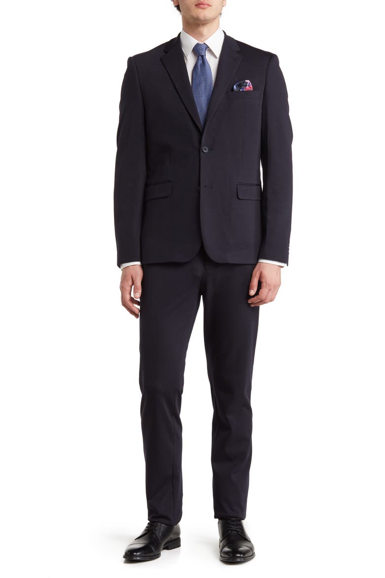 Solid Jersey Suit, Main, color, NAVY