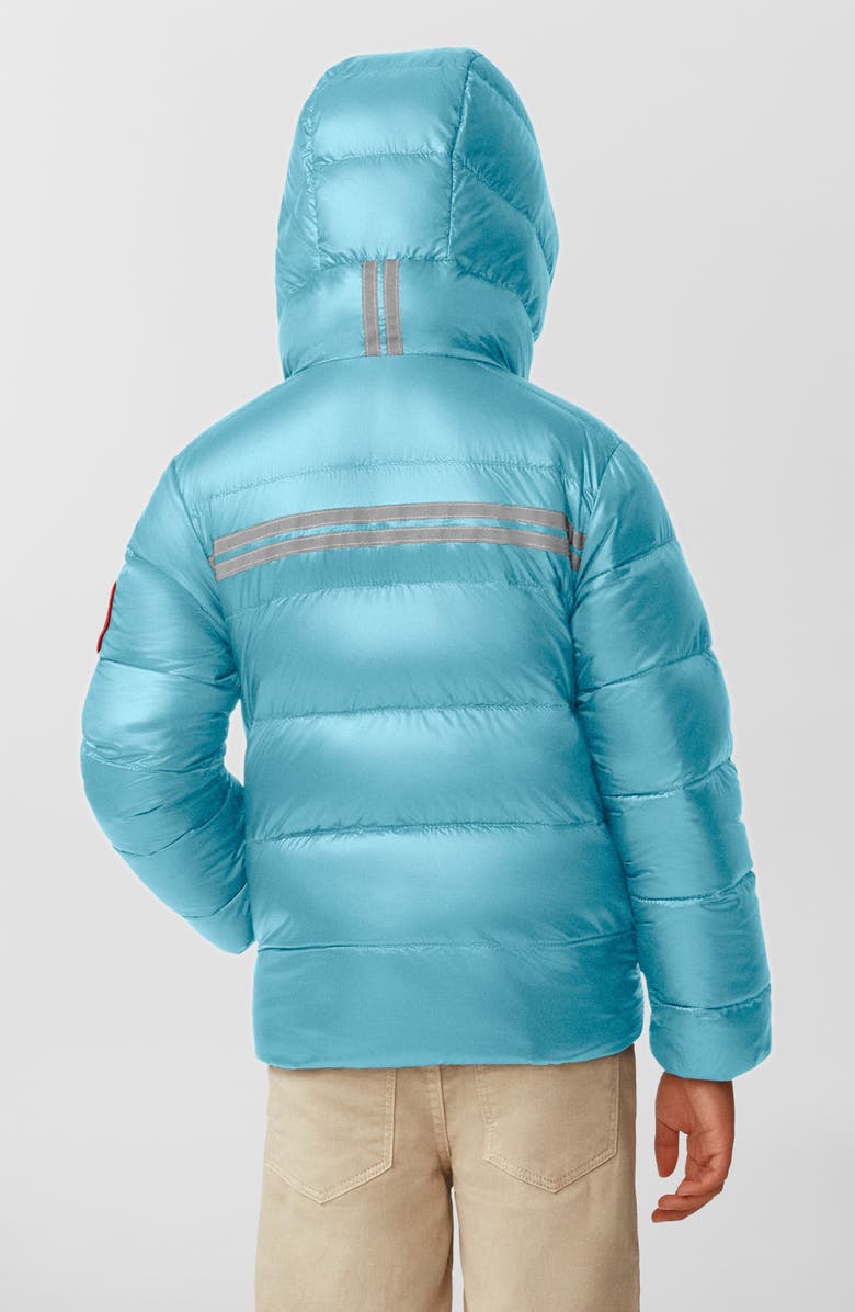 Canada Goose Kids' Crofton Water Repellent 750 Fill Power Down Recycled Nylon Puffer Jacket, Alternate, color, Aquarius