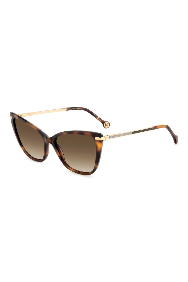 55mm Gradient Rectangular Sunglasses, Alternate, color, HAVANA/ BROWN SF