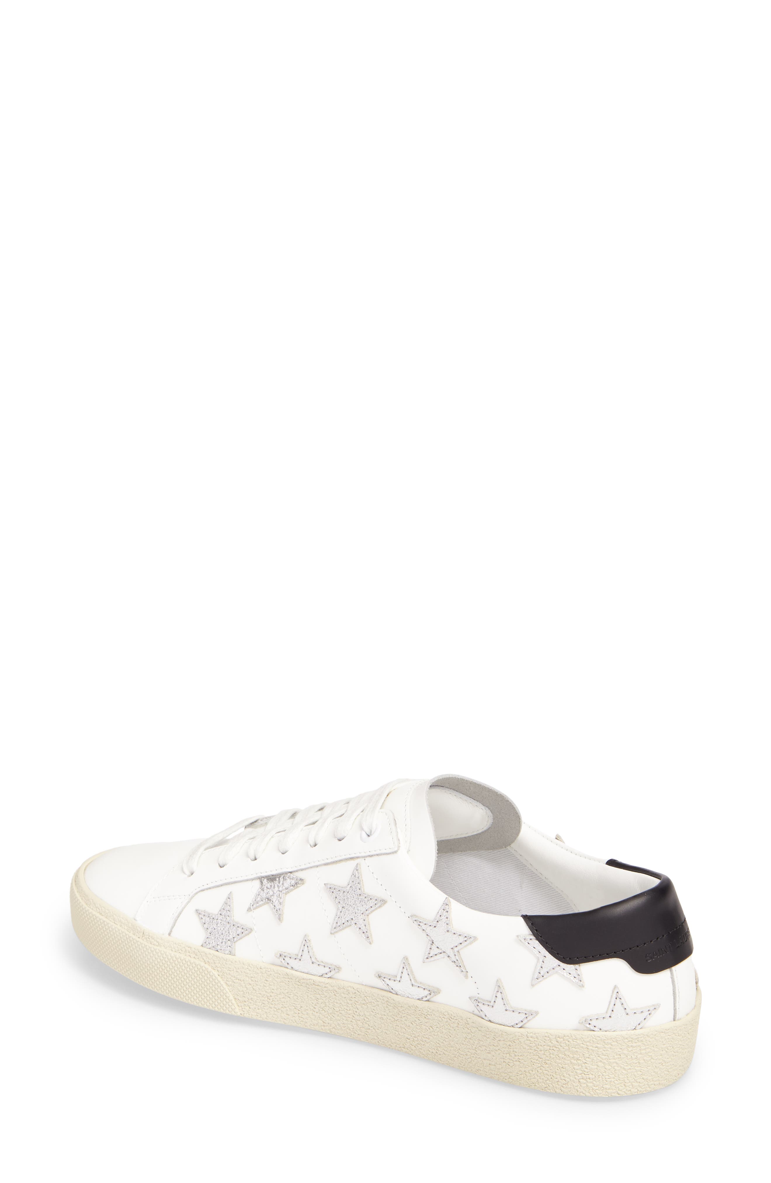 Classic Court Sneaker, Alternate, color, IVORY/ SILVER STARS