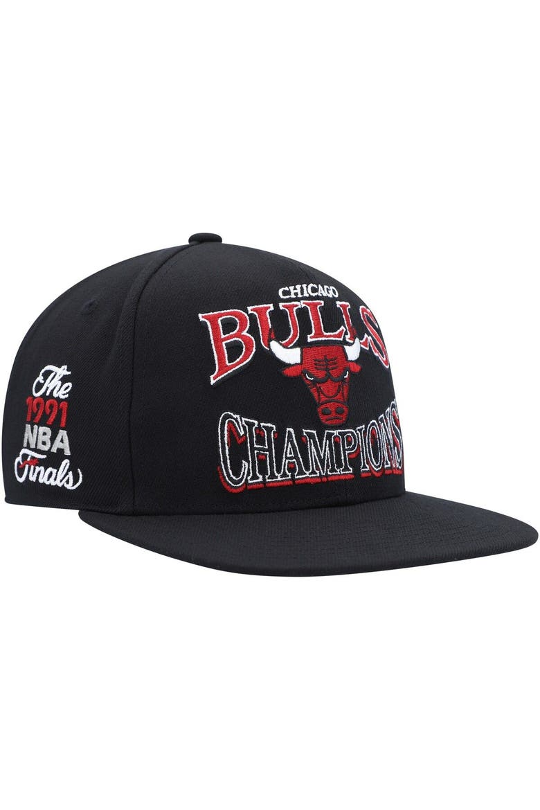 Men's Mitchell & Ness  Black Chicago Bulls Hardwood Classics SOUL Champions Era Diamond Snapback Hat, Main, color, Black