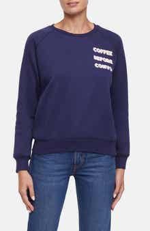 Wildfox Coffee First Embroidered Sweatshirt