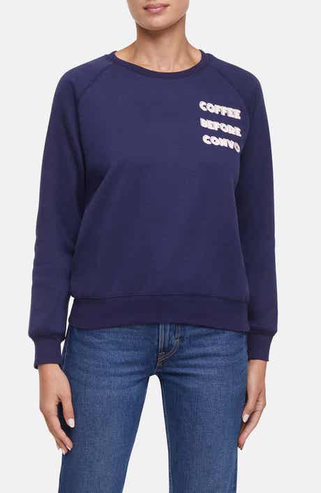 Wildfox Coffee First Embroidered Sweatshirt