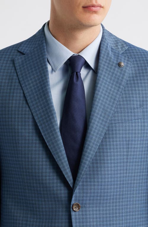 Jack Victor Esprit Box Check Suit In Blue