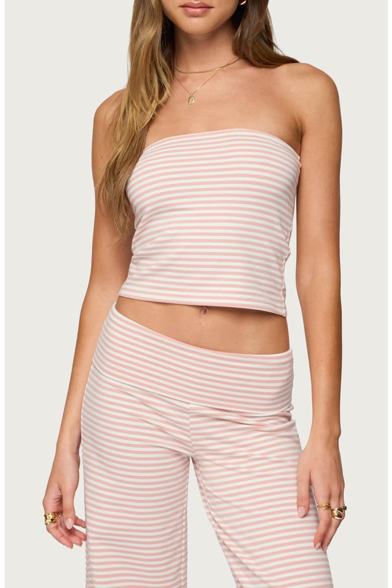 Lilah Stripe Tube Top, Main, color, PINK-AND-WHITE