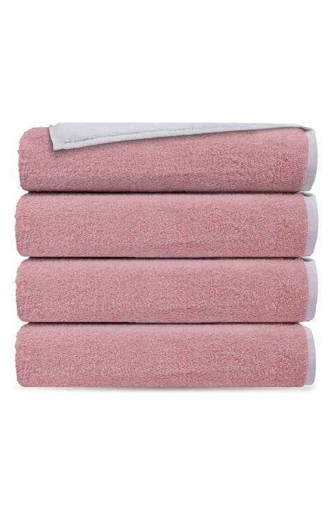 Set of 4 Double Face Turkish Cotton Hand Towels
