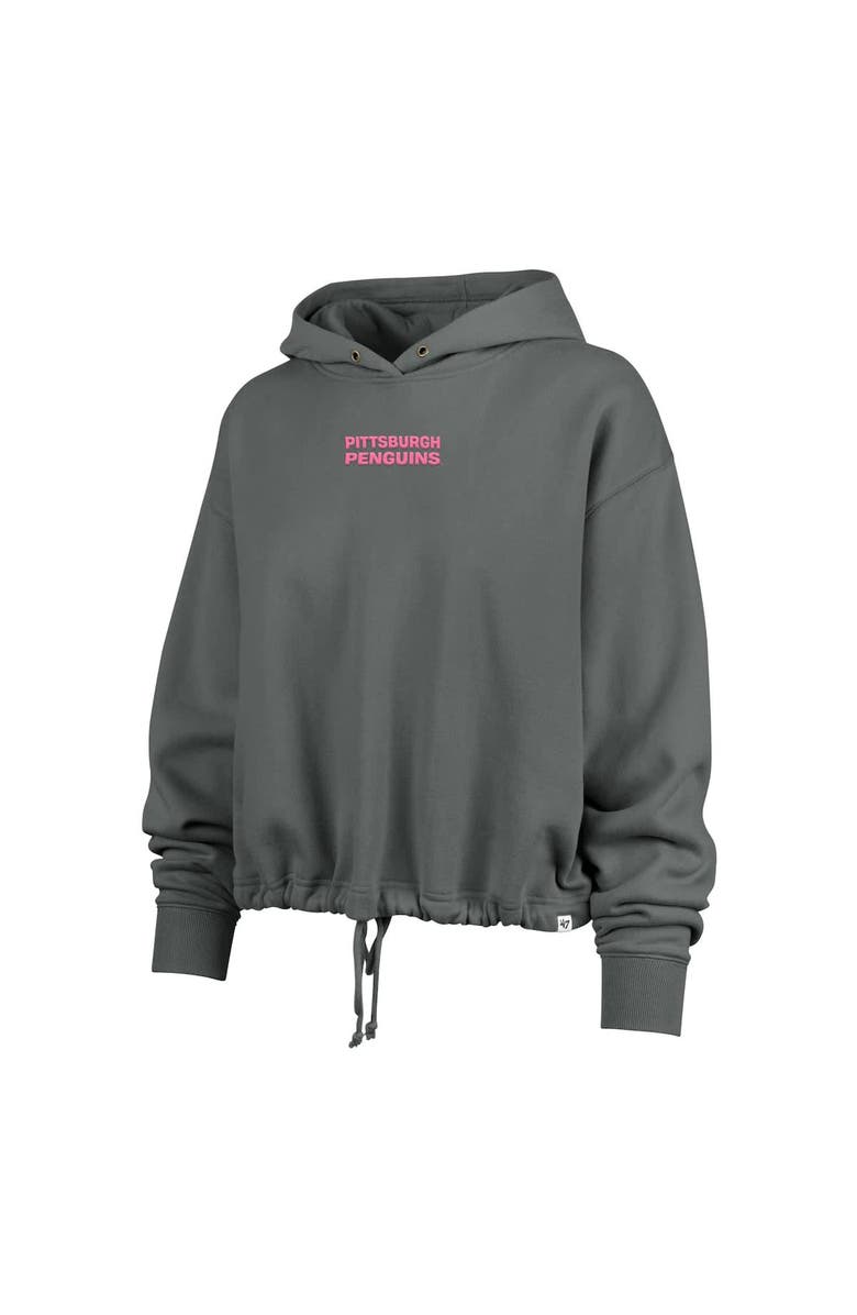 '47 Women's '47 Gray Pittsburgh Penguins Bright Side Venice Cropped Pullover Hoodie, Alternate, color, Gray