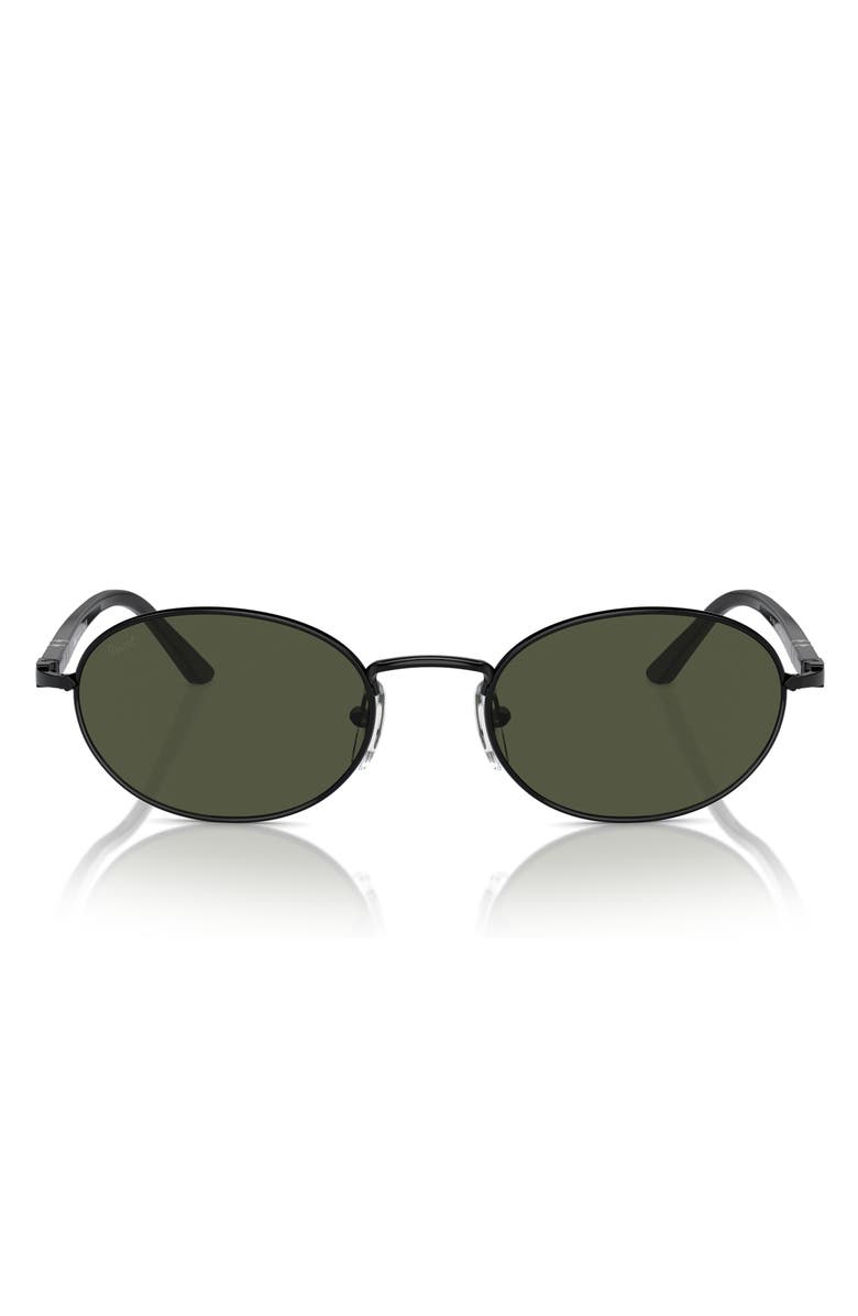 Persol Ida 55mm Oval Sunglasses, Alternate, color, Black