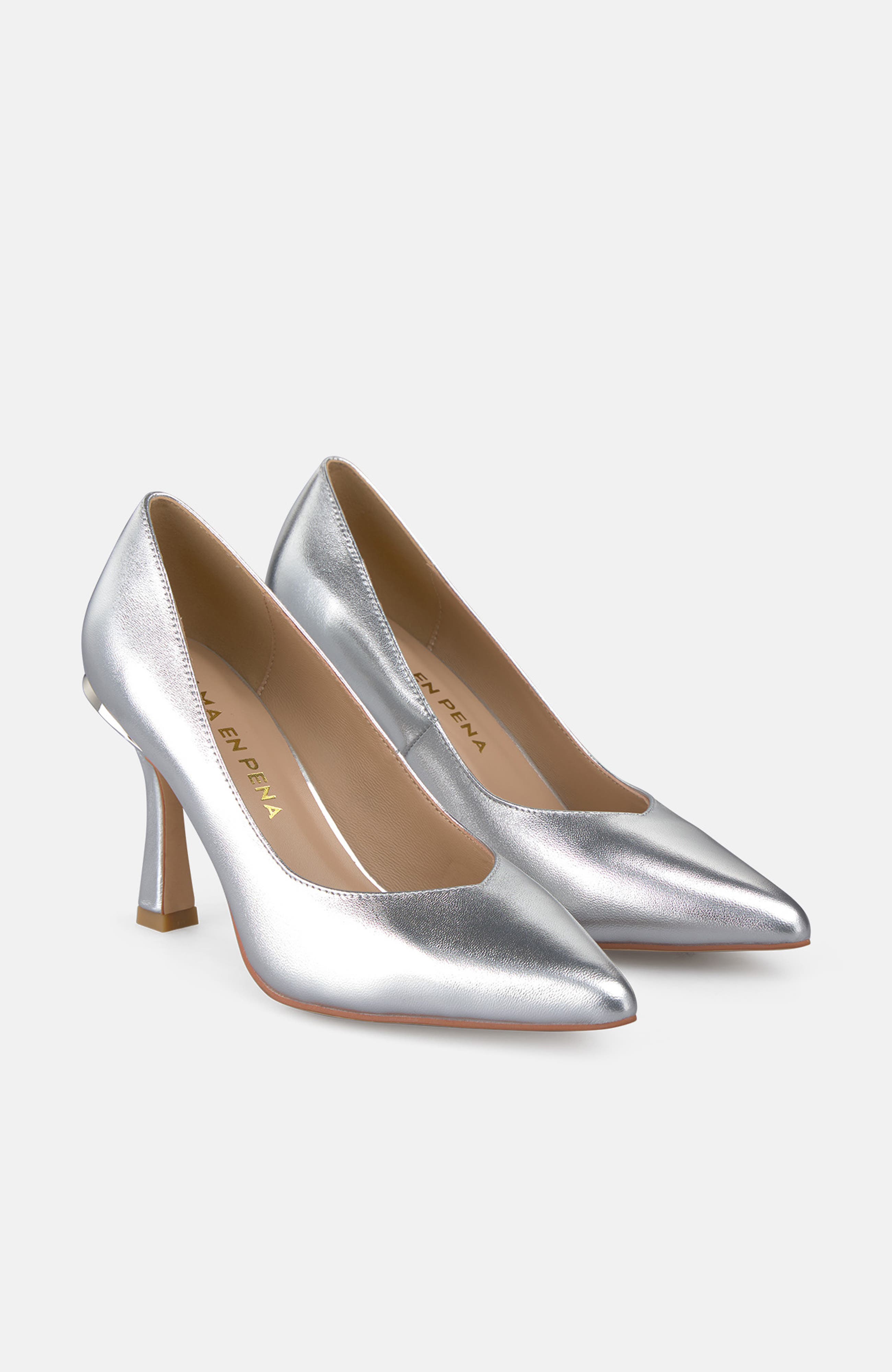 Pointed Toe Stiletto Shoe, Main, color, Silver