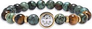 EYE CANDY LOS ANGELES Men's Owen Agate & Tiger's-Eye Beaded Bracelet