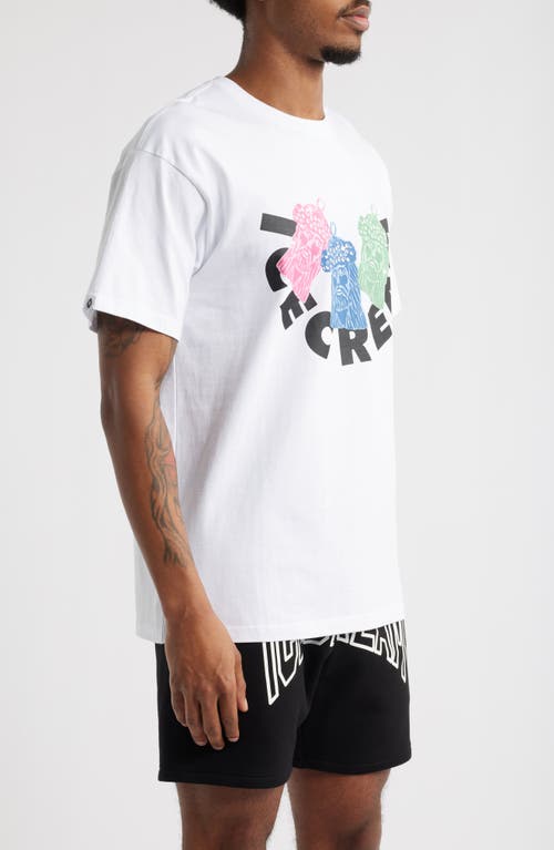 Icecream Pieces Graphic T-shirt In White