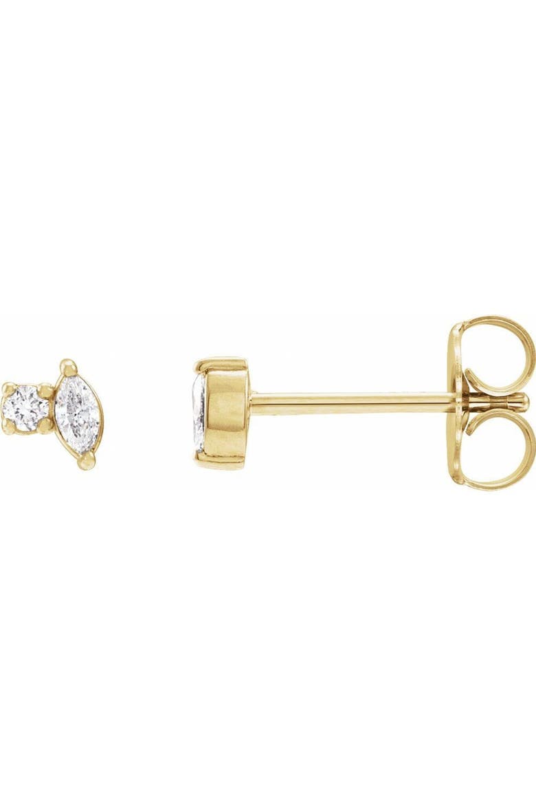 .08 CT Natural Diamond Earrings in 14K Gold, Main, color, Gold
