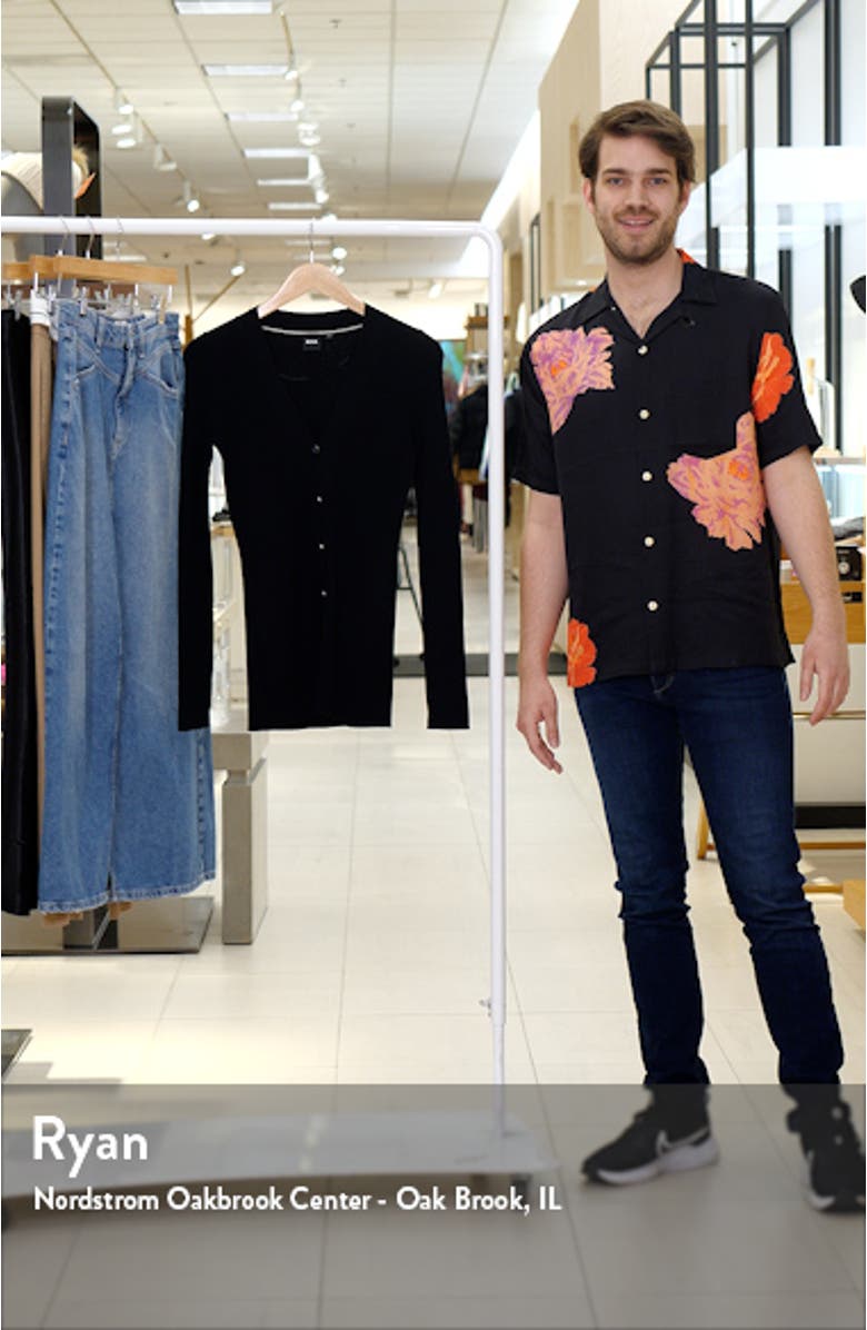 Farinda Rib V-Neck Cardigan, sales video thumbnail