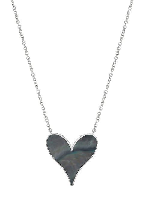 Love Pendant Sterling Silver & Tahitian Mother-of-Pearl – 15mm