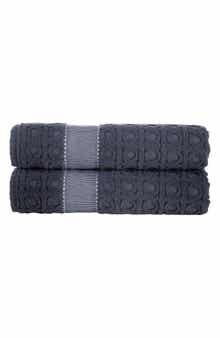 Brooks Brothers Circle in Square 2-Piece Bath Sheet Set