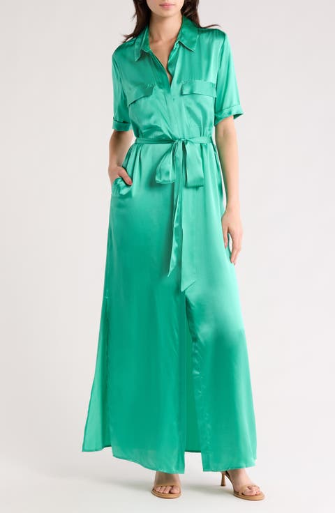 Klement Utility Silk Maxi Dress